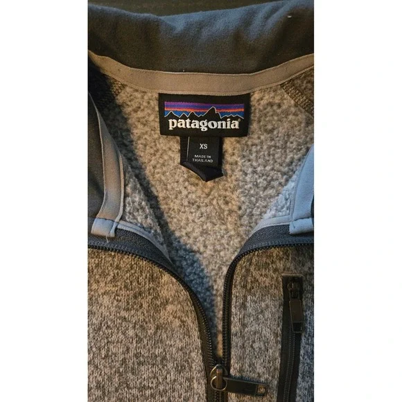 Patagonia Better sweater Fleece Pullover Quarter Zip Gray Speckled Mens XS - Picture 5 of 8